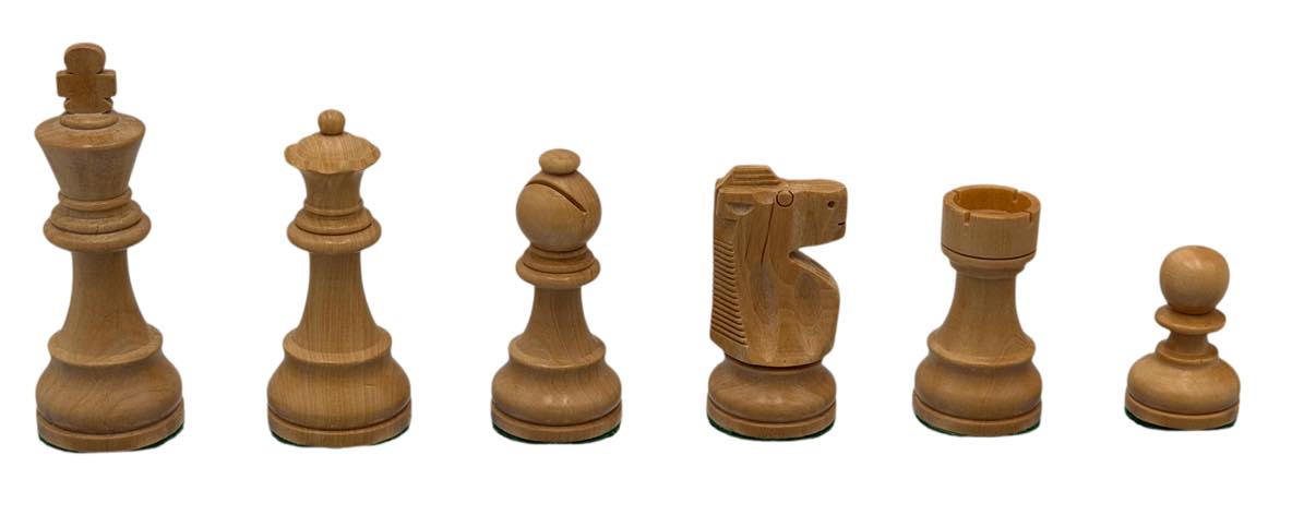 Staunton Chess Set Luxury Anjun Wood - 3X Weight - 4Q - 3 3/4 K