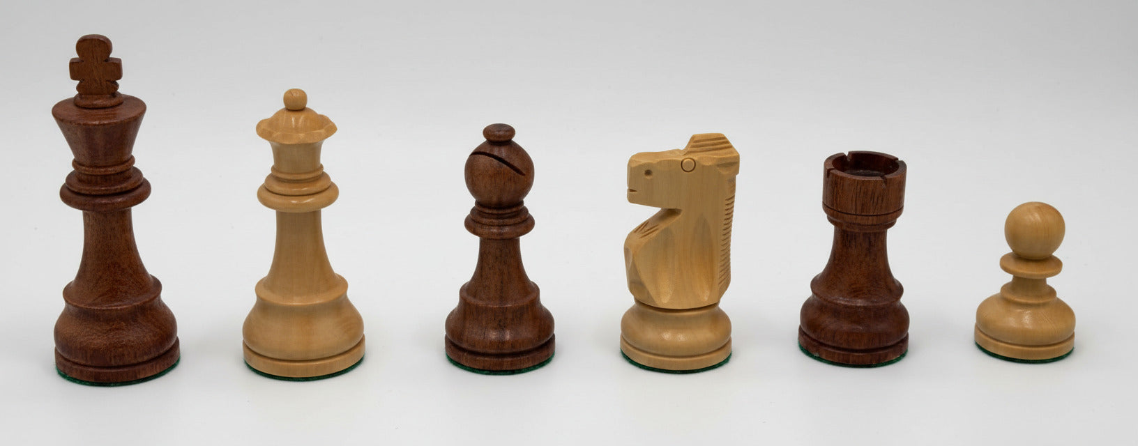 Staunton Chess Set - Babul Wood - 3X Weight - 4Q - 3 3/4 K