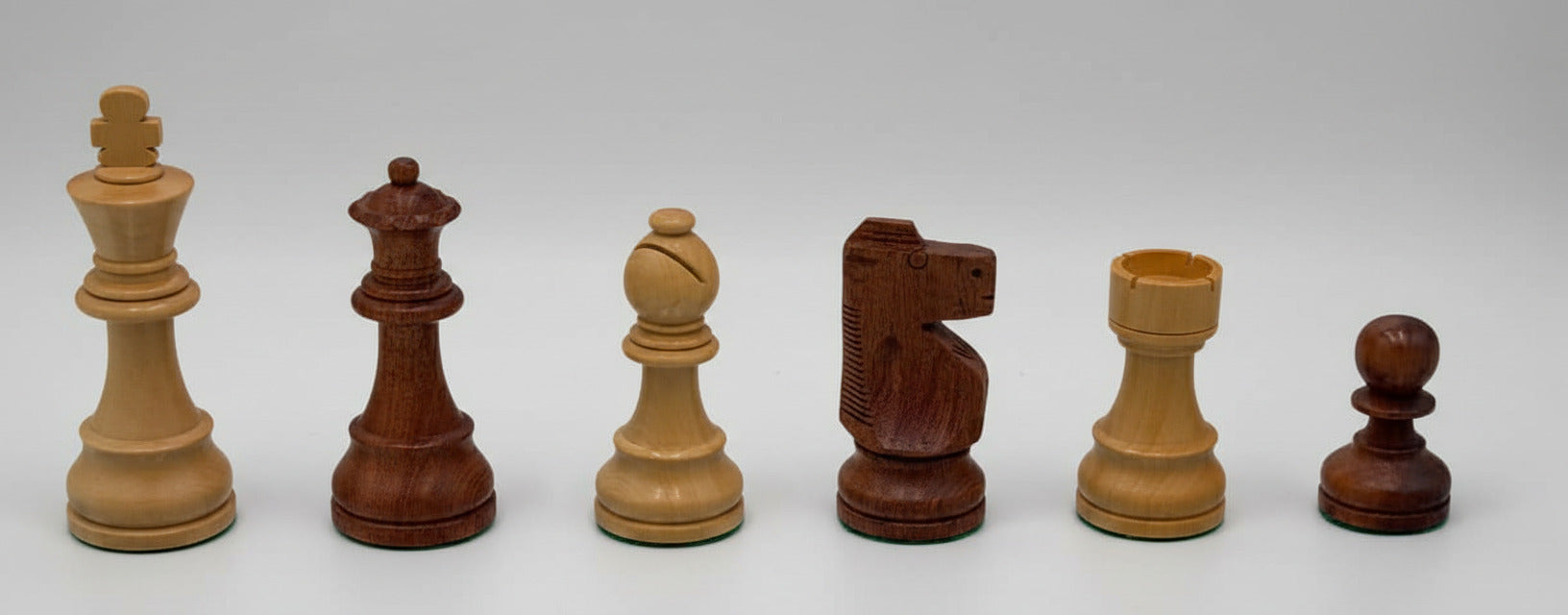 Staunton Chess Set - Babul Wood - 3X Weight - 4Q - 3 3/4 K
