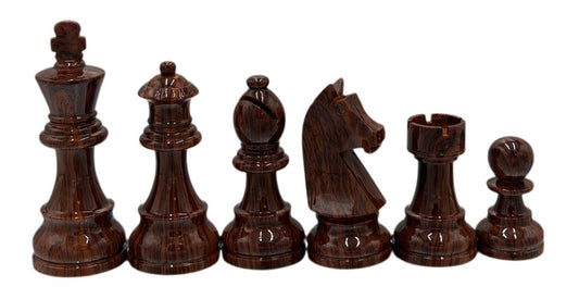 European WoodTek Weighted Plastic Chess Set, 3 3/4" King