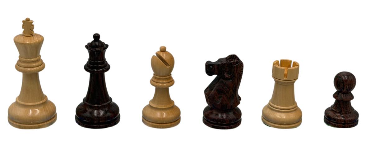 Ultimate Luxury Anjan Wood Chess Set - 4X Weight - 4 Queens w/travel case