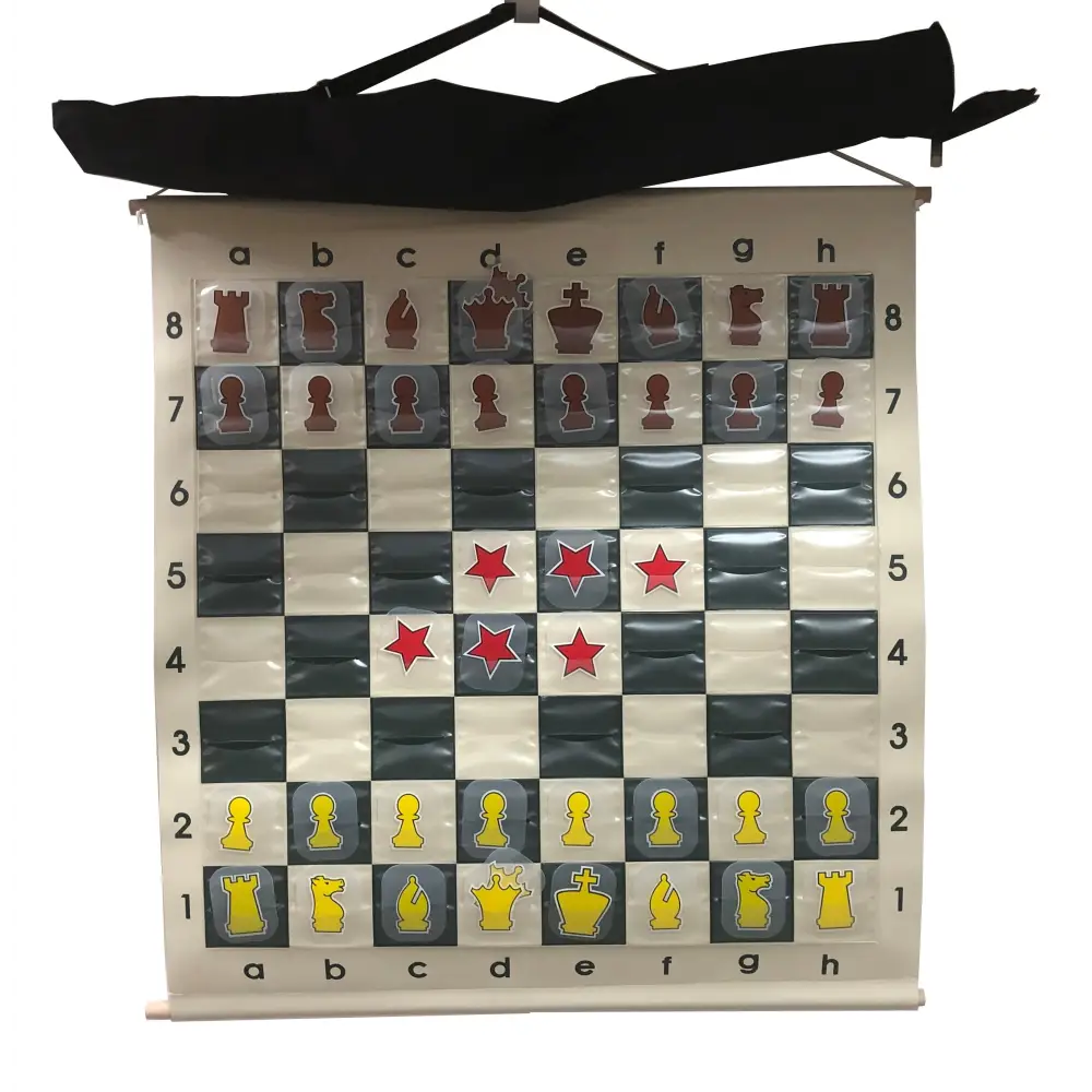 3" Square Pro Classroom Choice Chess Demo Board w/ pieces