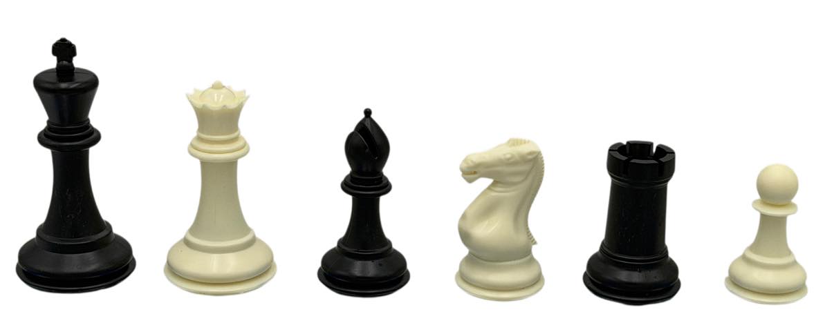 Big Knight - Plastic Chess Set - Heavily Weighted 3lbs+ - 3 3/4 King