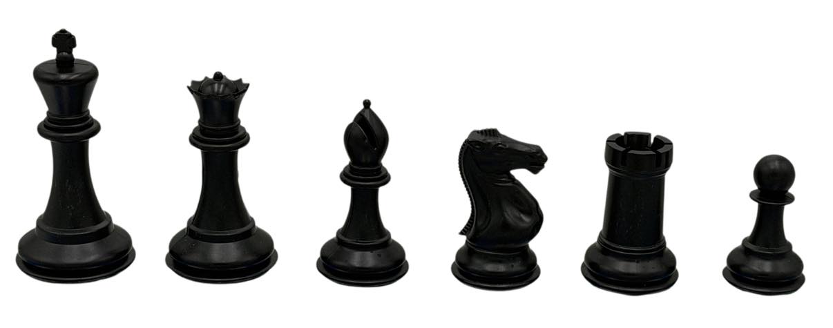 Big Knight - Plastic Chess Set - Heavily Weighted 3lbs+ - 3 3/4 King