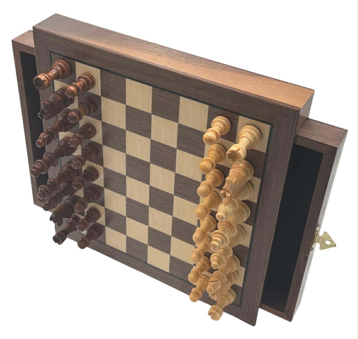 Travel Hardwood Chess Set & Magnetic Pieces
