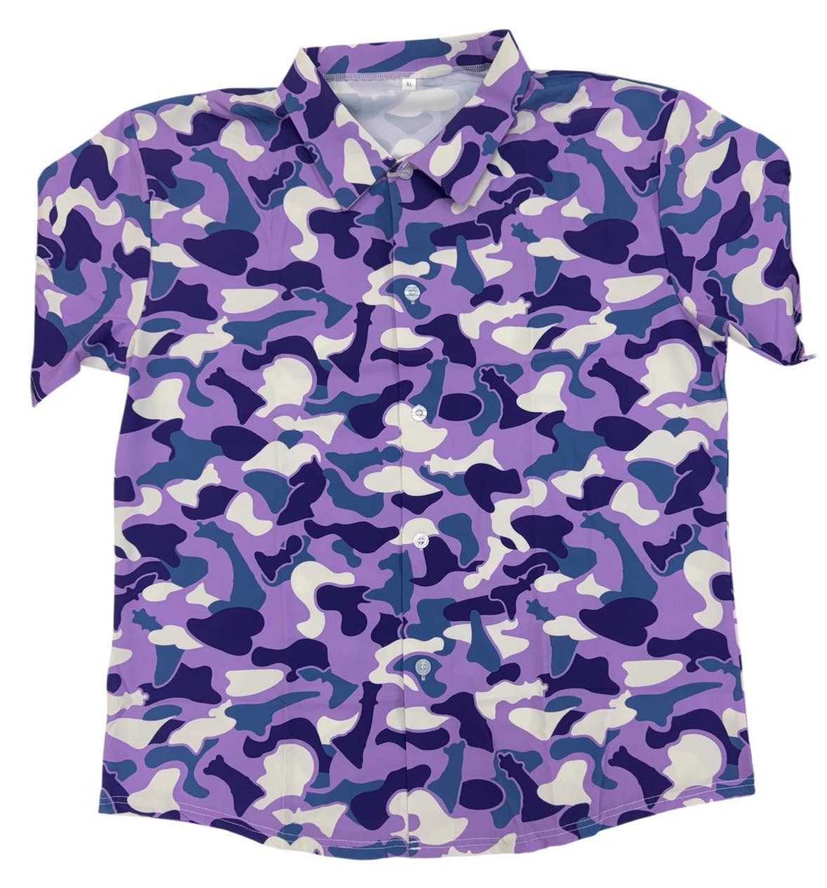 Chess Camo Hawaiian Shirt - Blue or Purple by Chess Gorilla