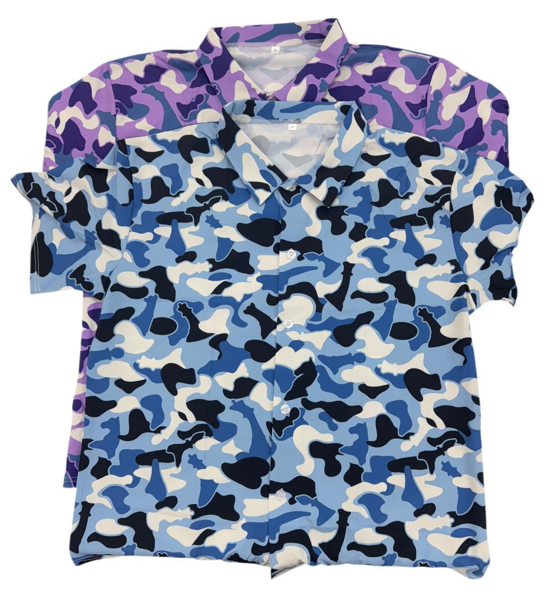Chess Camo Hawaiian Shirt - Blue or Purple by Chess Gorilla