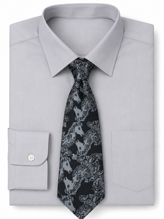Paisley Knight Chess Tie - Color Choice by Chess Gorilla