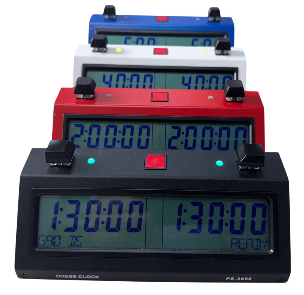 Backpack, Pieces, Vinyl Board, Silverback Metal Chess Clock Scorebook