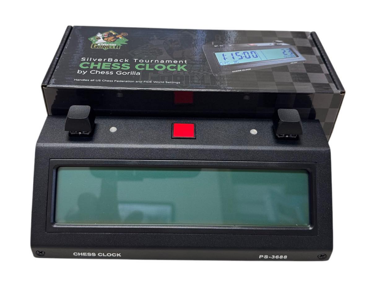 SilverBack Chess Clock by Chess Gorilla