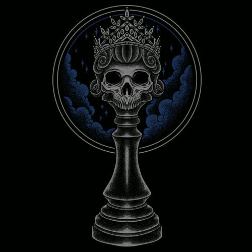 Short Sleeve Skeleton Queen T-Shirt by Chess Gorilla