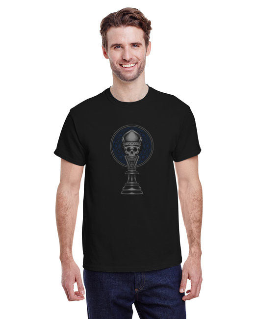 Short Sleeve Skeleton Bishop T-Shirt by Chess Gorilla
