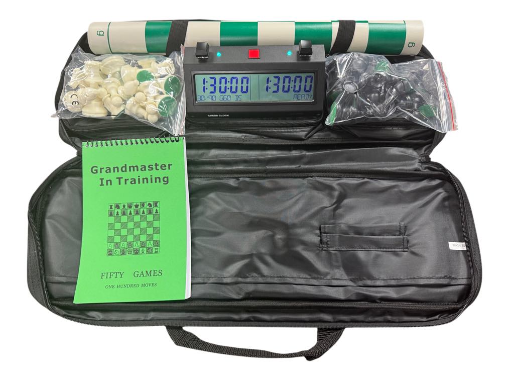 CG Executive Bag Tournament Combo- Silverback Pro Chess Clock