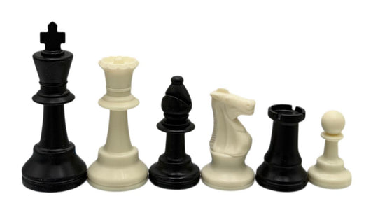 Triple Weighted Plastic Staunton Chess Pieces — Gloss Finish - Chess Gorilla Store