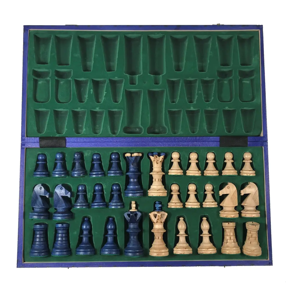 Ambassador Chess Set - 21" Folding Board - Set in Box