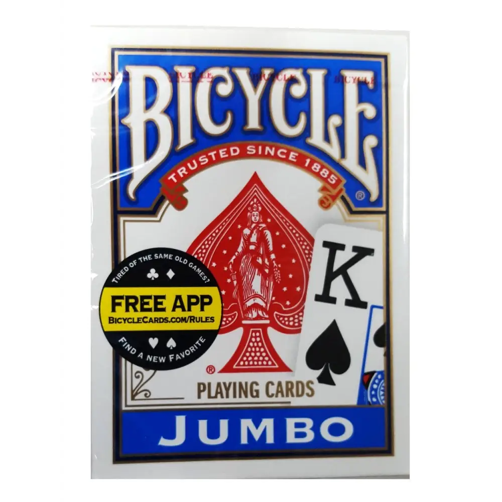 Bicycle Playing Cards - Poker - Jumbo Index - Blue - New