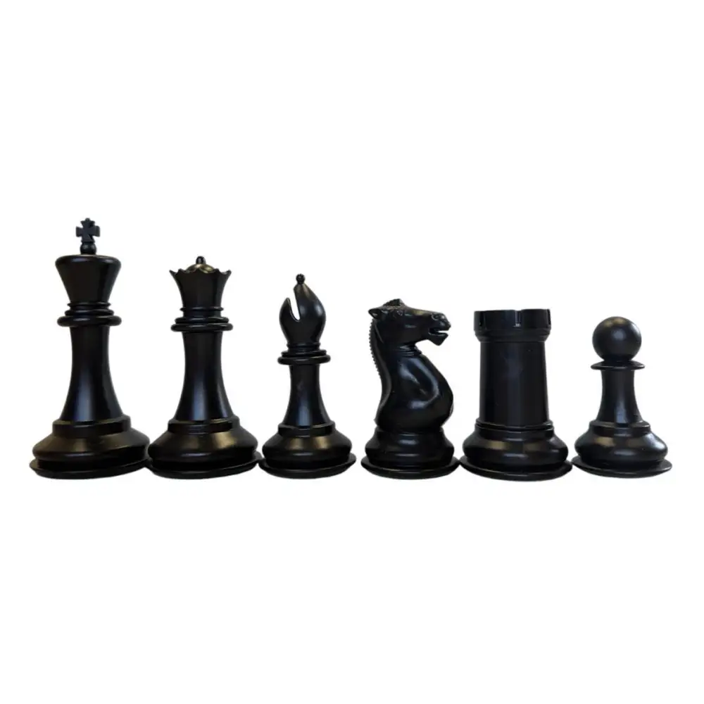 Big Knight - Plastic Chess Set - Heavily Weighted 3lbs + - 3 3/4 King - Chess Pieces