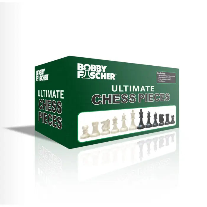 Bobby Fischer Ultimate New White Triple Weight Chess Pieces - Chess Pieces