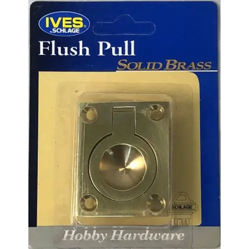Brass Flush Ring Drawer/Door Pull