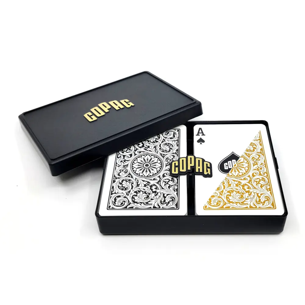 Bridge Regular Index 1546 Black & Gold COPAG Playing Cards Plastic
