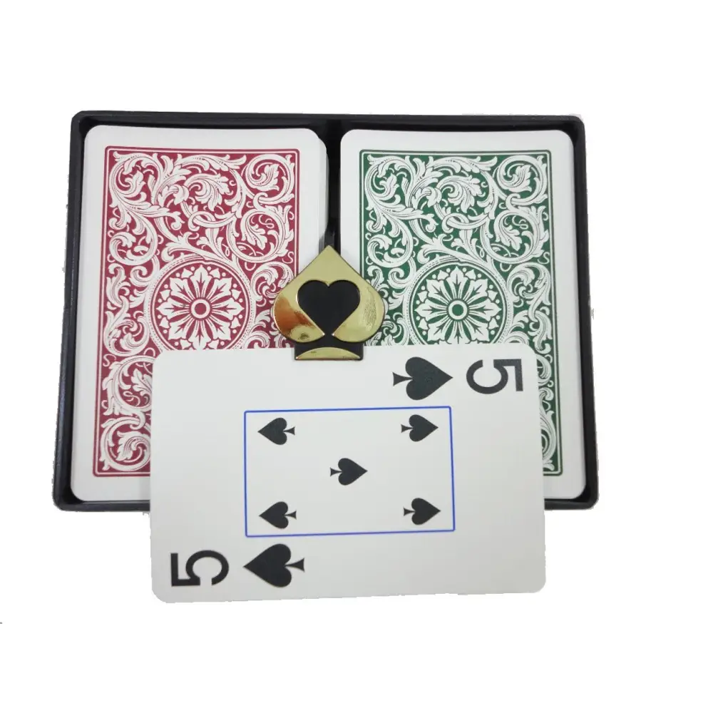 Bridge Super Index 1546 Green Burgundy 12 Setups COPAG Case