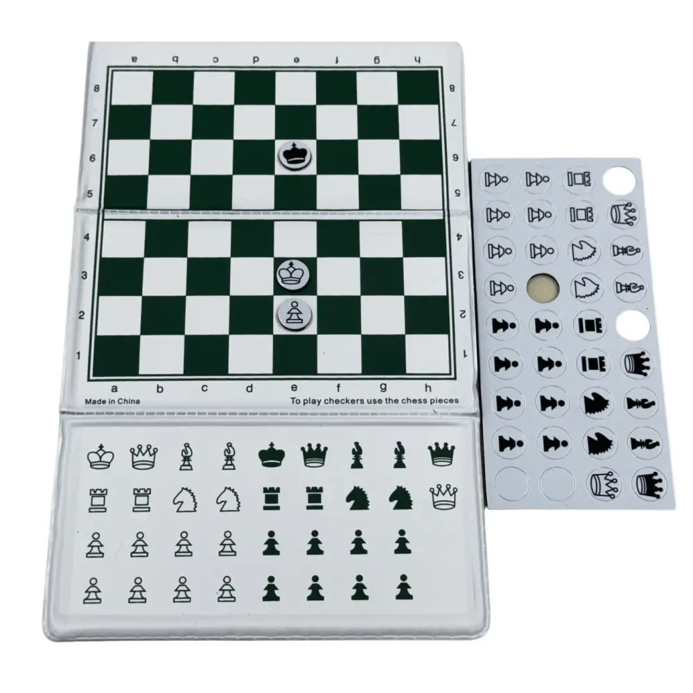 Chess Gorilla Checkbook Magnetic Pocket Chess Set - Extra Queens & Spares
