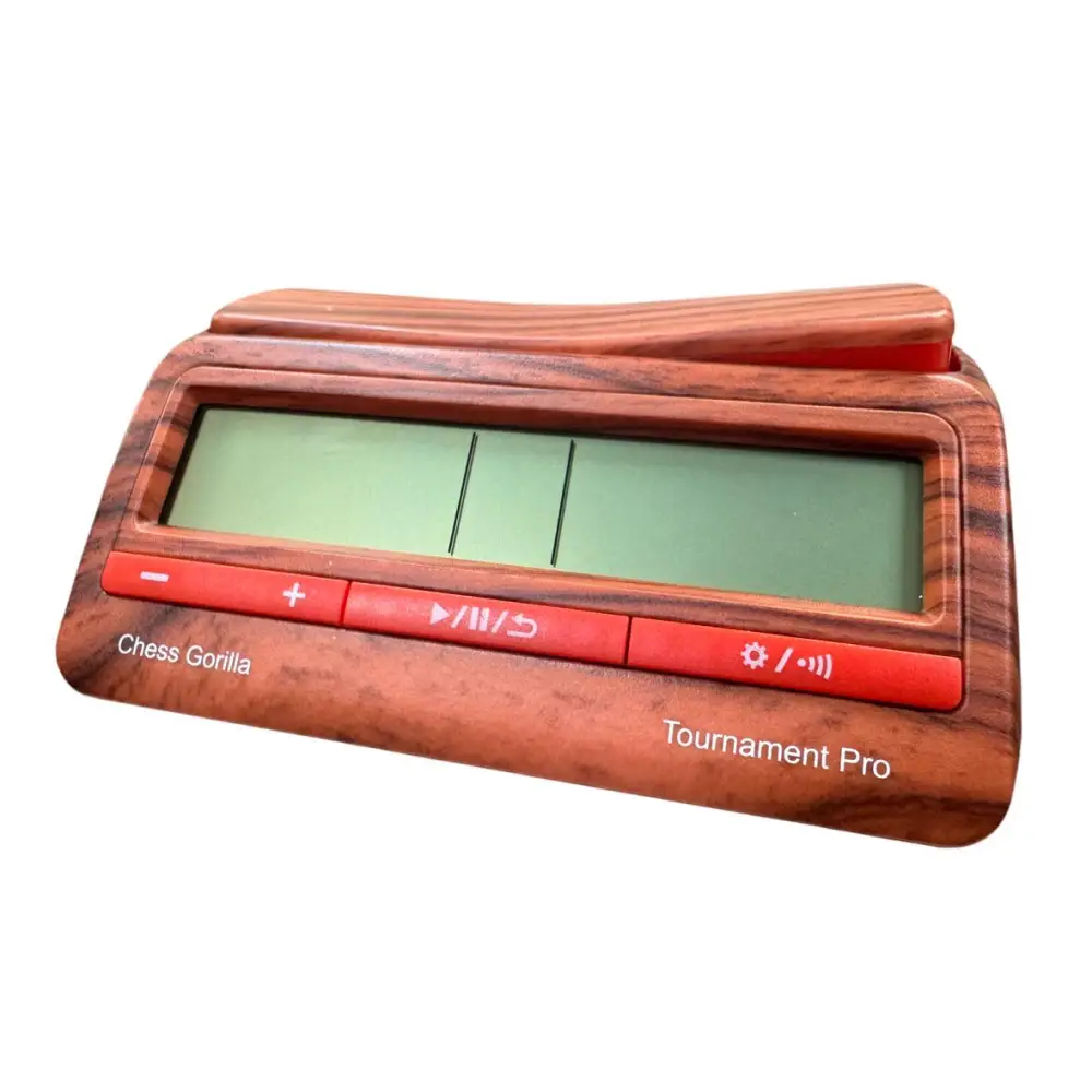 Wood Grain Chess Gorilla Clock tournament pro
