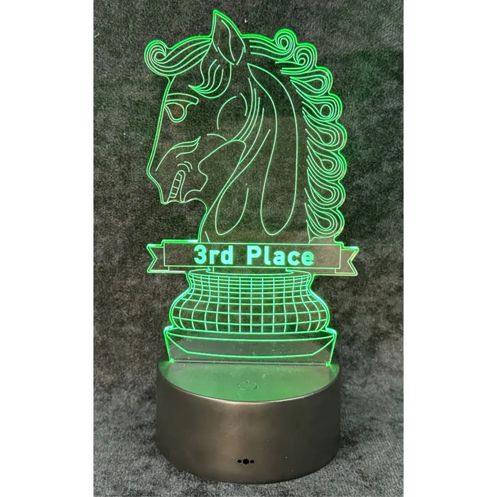 Chess Knight light 3rd place trophy