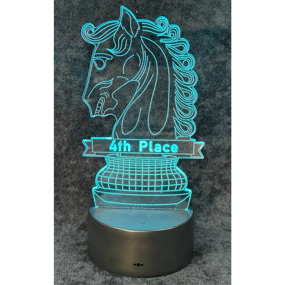 Chess Knight light 4th place trophy