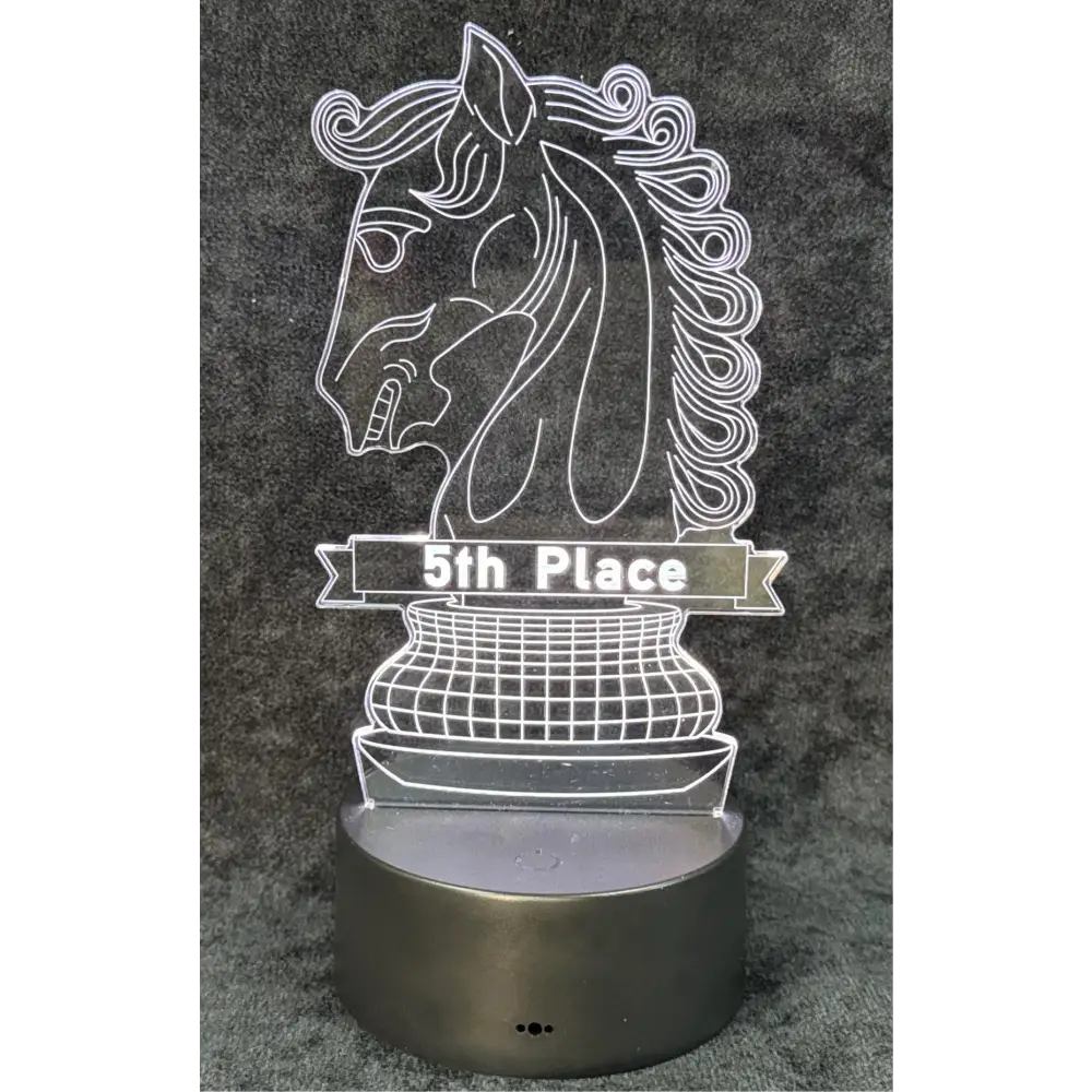 Chess Knight light 5th place trophy