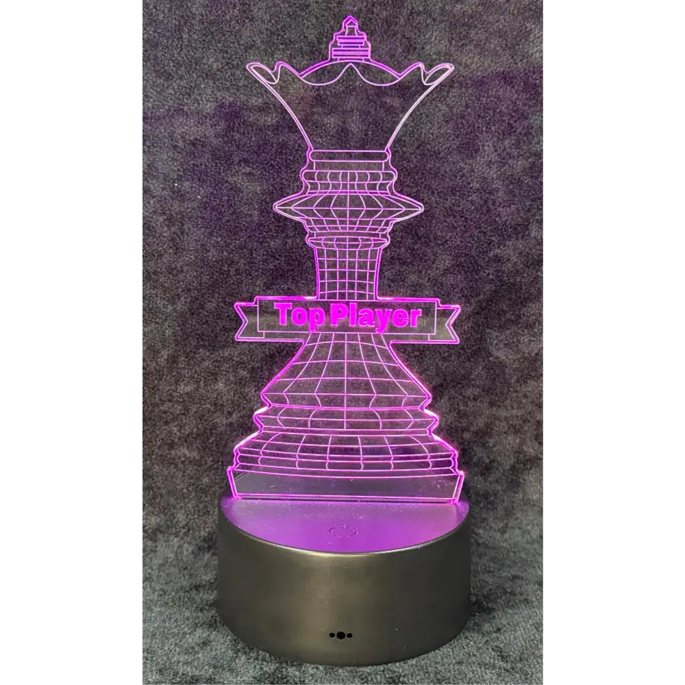 Chess Knight Light Queen Top Player Trophy
