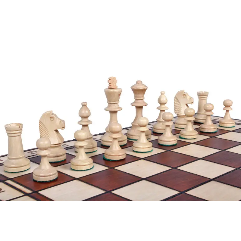 Chess Set Jowisz Champion Polish Wood - Folding Board and Chess Pieces