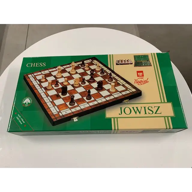 Chess Set Jowisz Champion Polish Wood - Folding Board and Chess Pieces