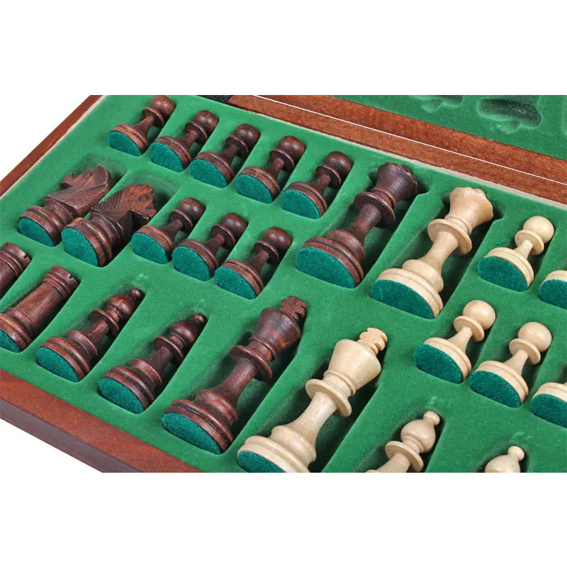 Chess Set Jowisz Champion Polish Wood - Folding Board and Chess Pieces