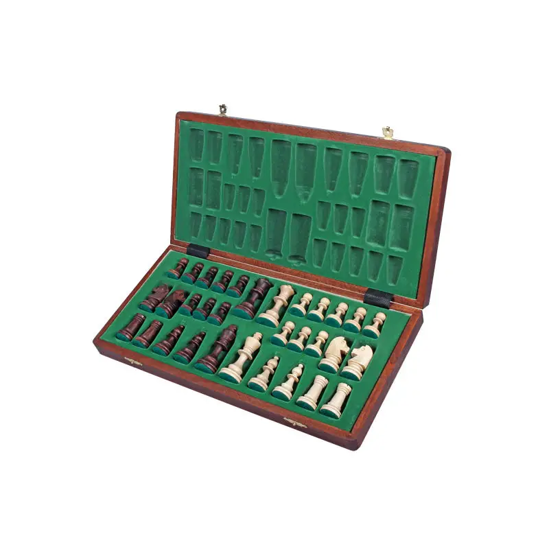 Chess Set Jowisz Champion Polish Wood - Folding Board and Chess Pieces