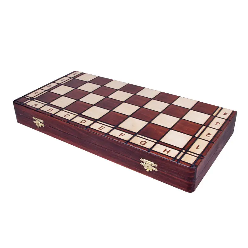 Chess Set Jowisz Champion Polish Wood - Folding Board and Chess Pieces