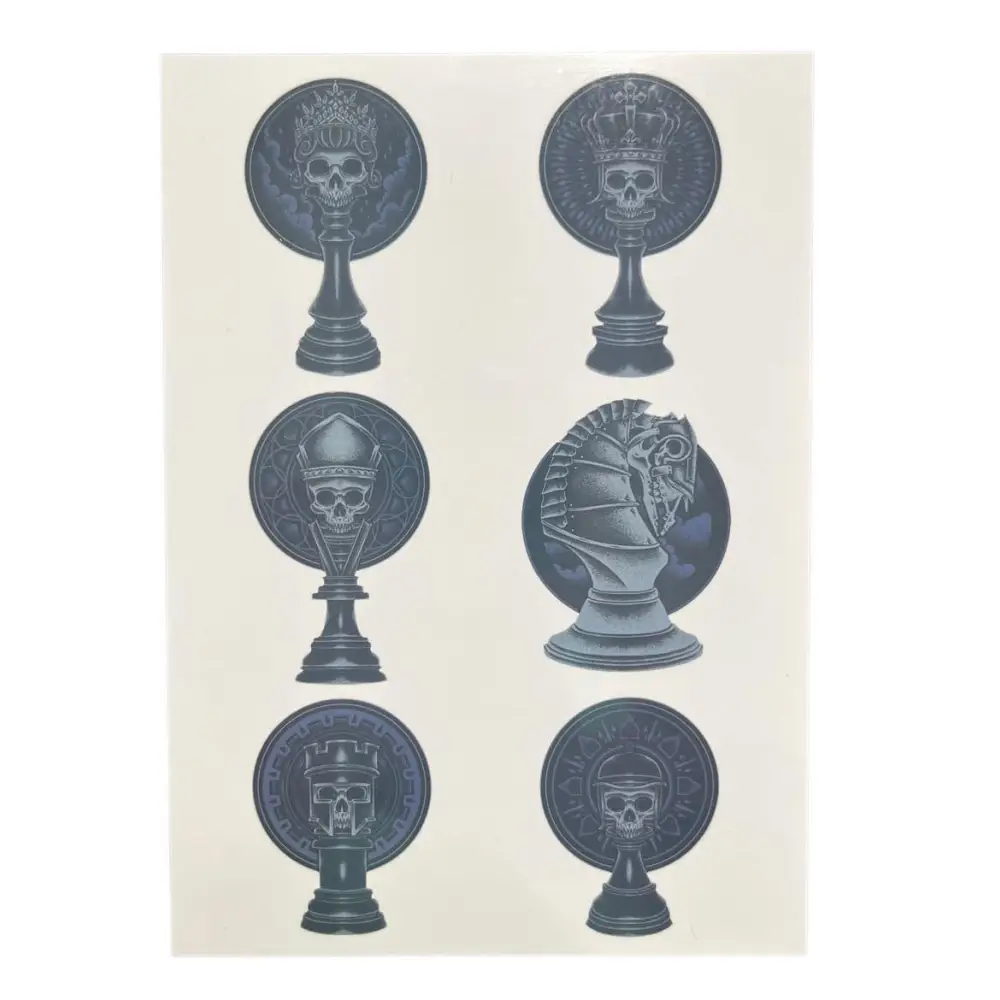 6 Piece Tattoo Chess Sheet