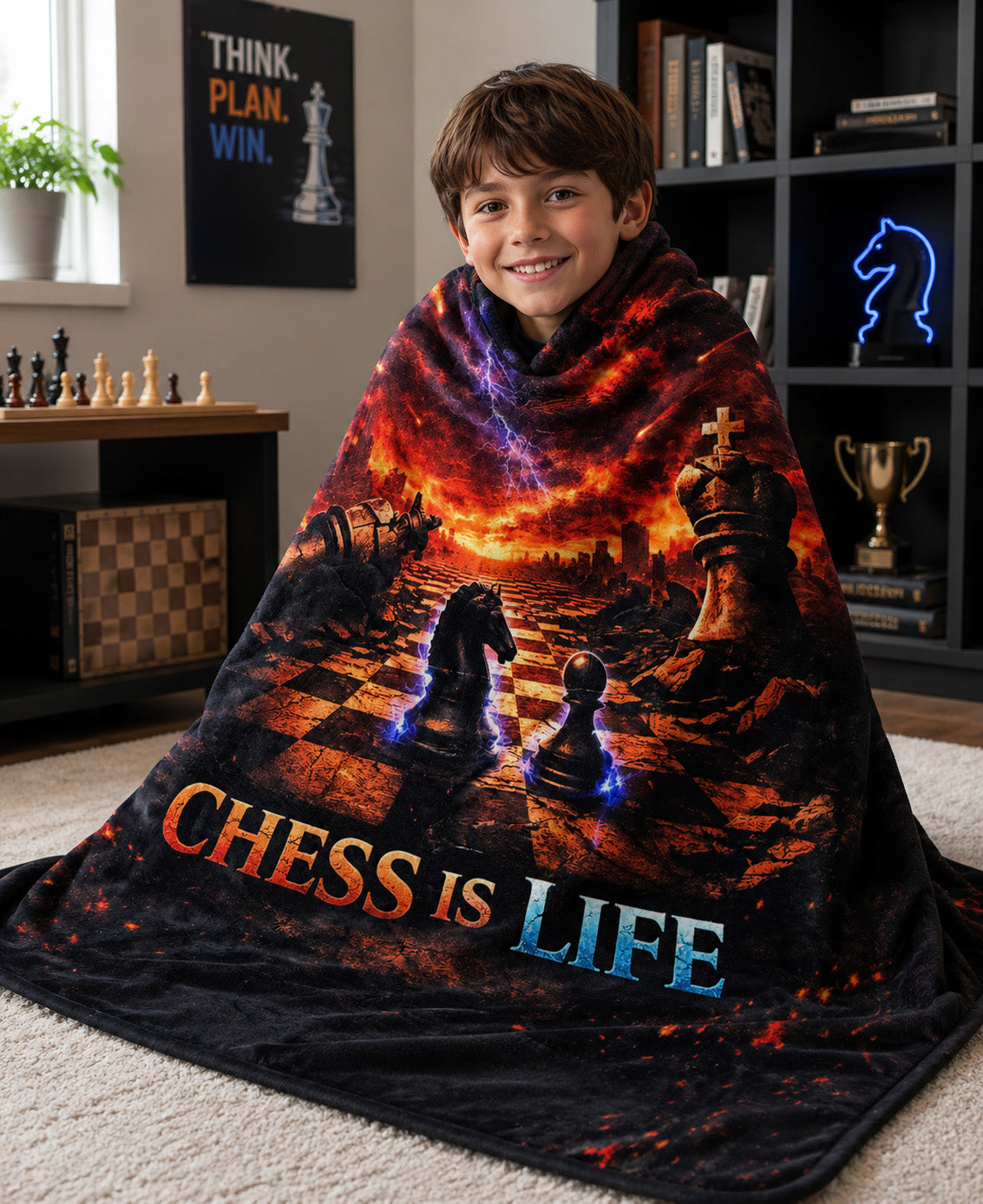 Chess is Life Fleece Blanket - Chess Gorilla Store