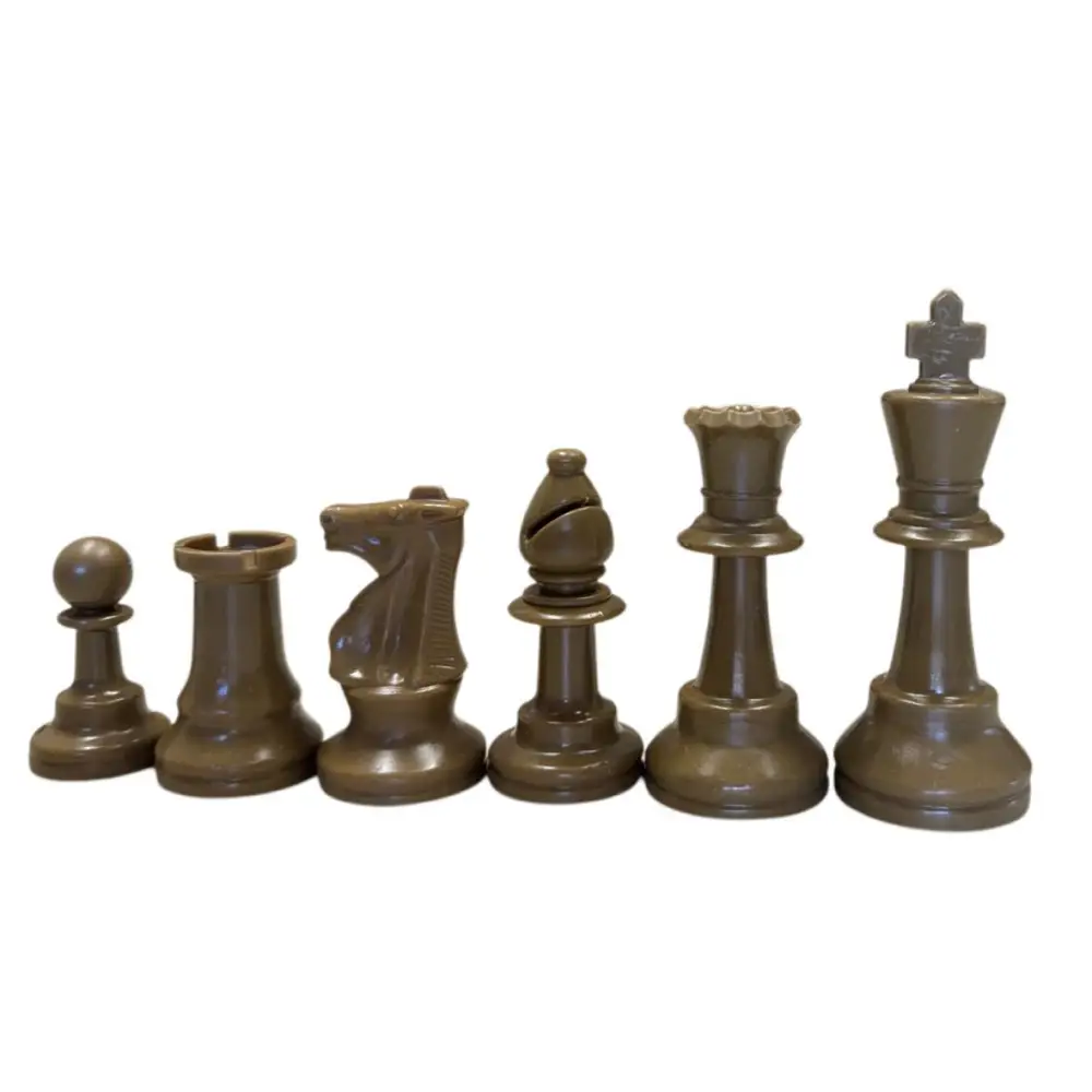 Color Club Special Chess Pieces - Single side 17 pieces - 2 Queens - Gold - Chess Pieces