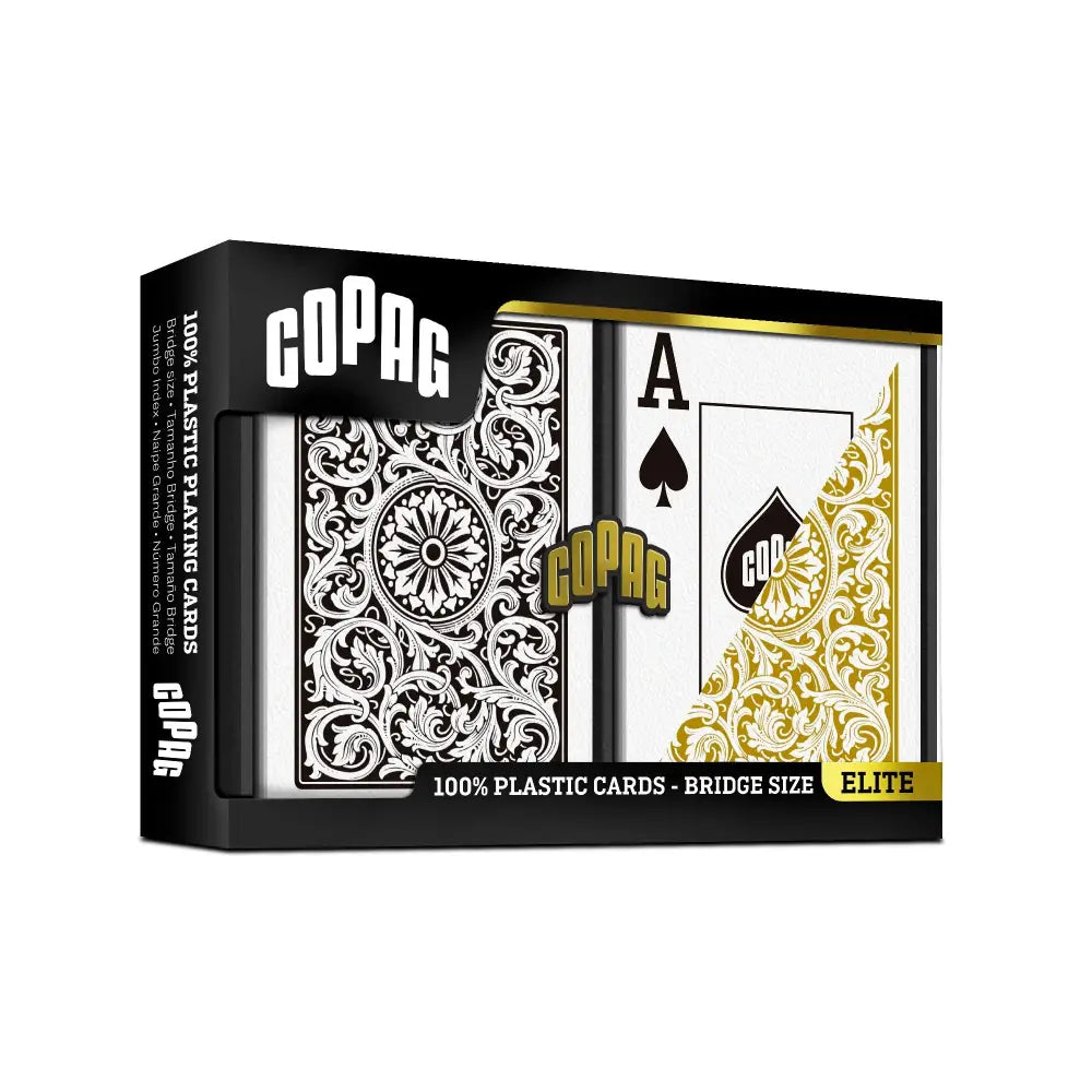 COPAG 1546 - Black & Gold - Super Index - Bridge - Copag Playing Cards