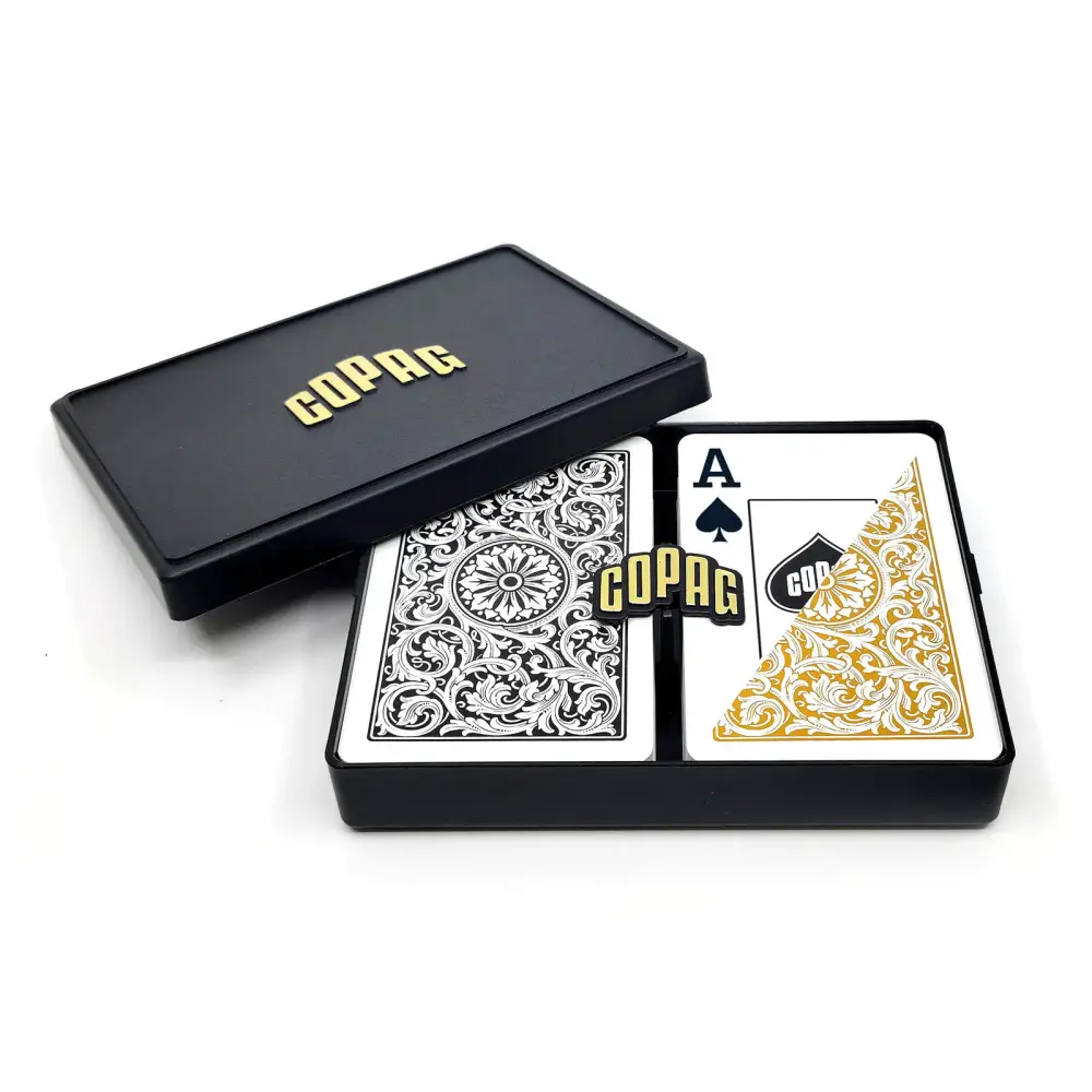 COPAG 1546 - Black & Gold - Super Index - Bridge - Copag Playing Cards