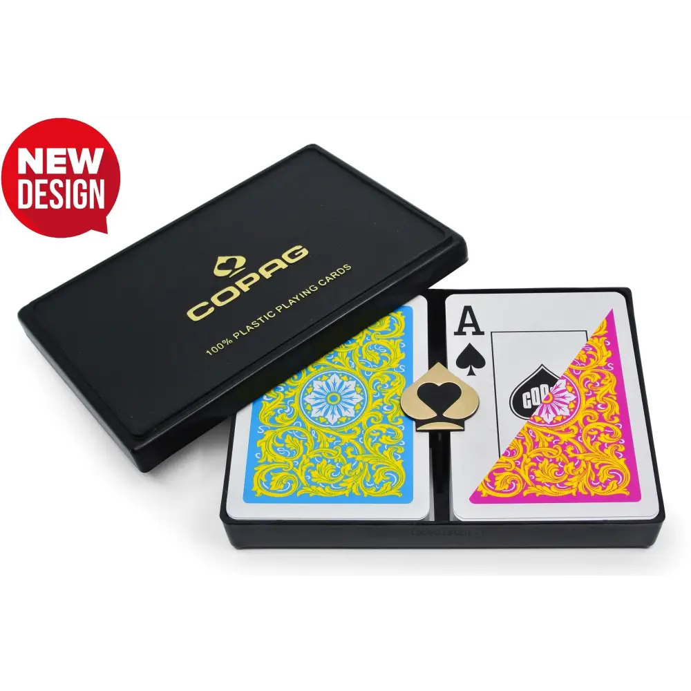 COPAG 1546 Blue/Pink/Yellow Super Index - Poker