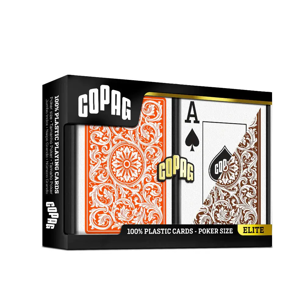 COPAG 1546 Orange/Brown Super Index - Poker - Copag Playing Cards