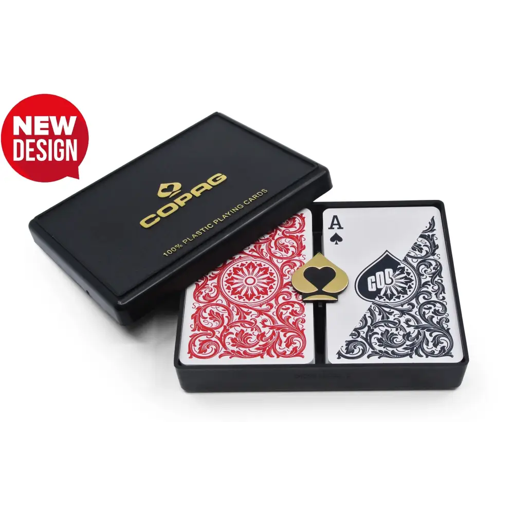 Copag 1546 Red & Black - Regular Index - Bridge in case