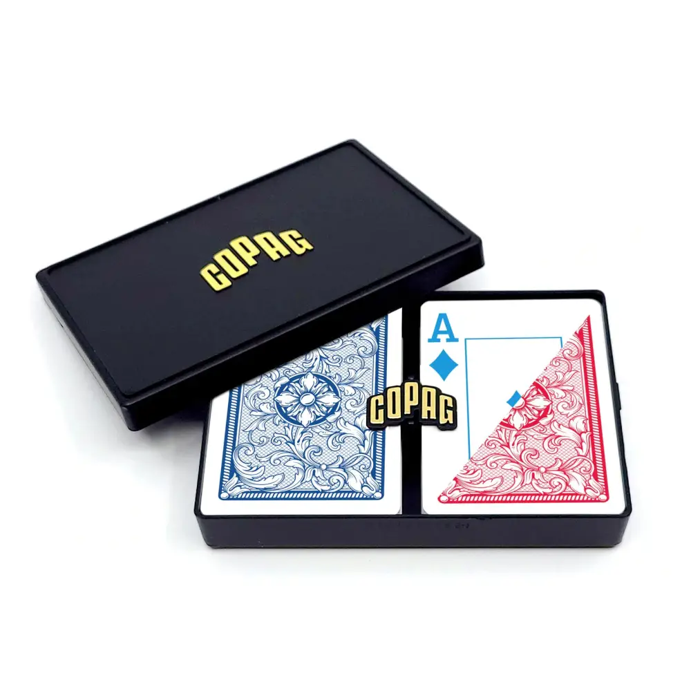 Legacy Red Blue Back 4 Color Pip Jumbo Poker Copag