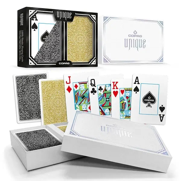 COPAG UNIQUE -Black & Gold - Index Choice - Poker