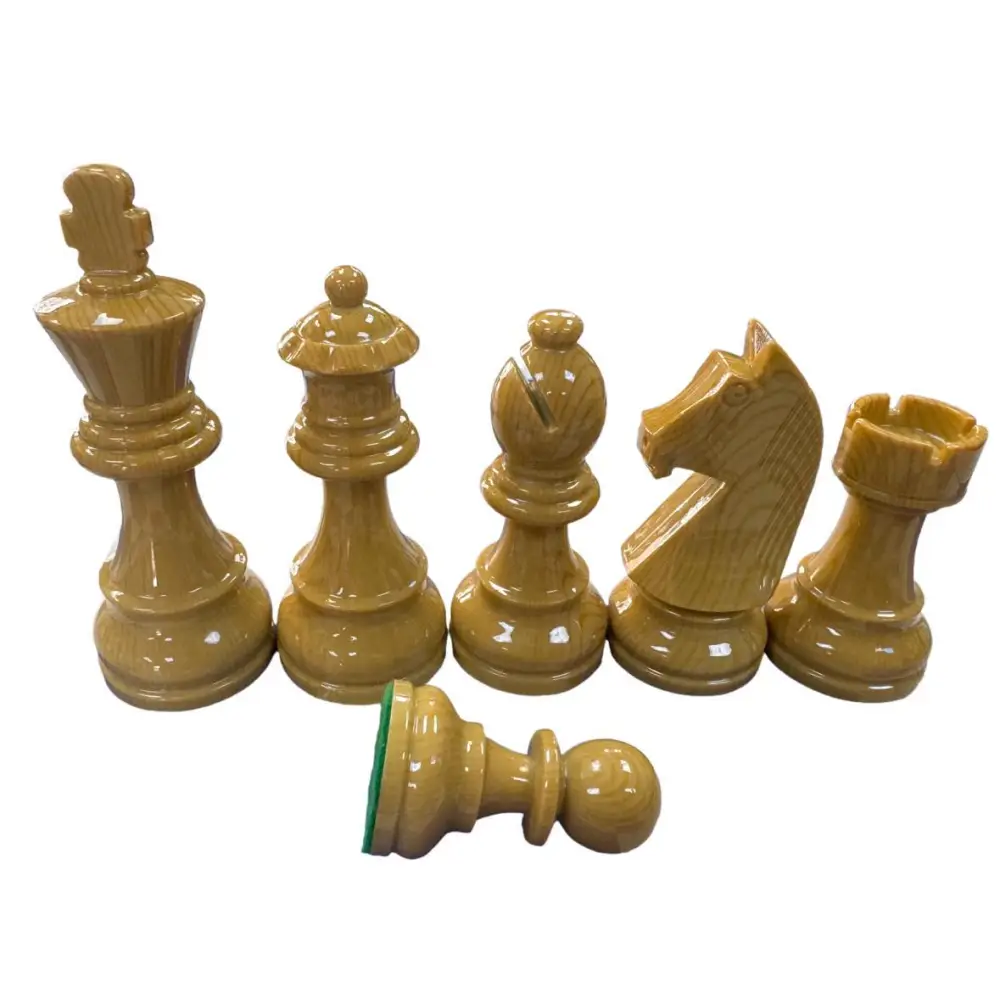 European WoodTek Plastic Chess Set - 3 3/4 Inch King - Chess Pieces