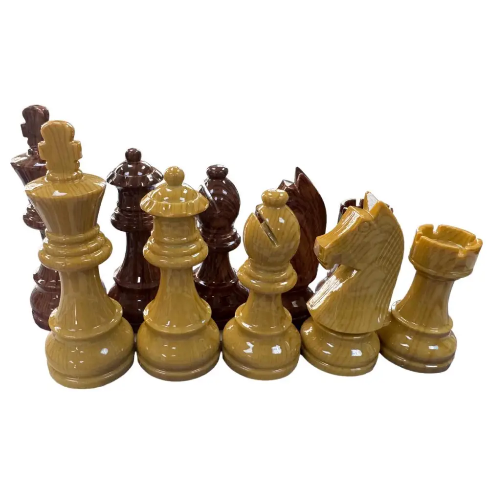 European WoodTek Plastic Chess Set - 3 3/4 Inch King - Chess Pieces