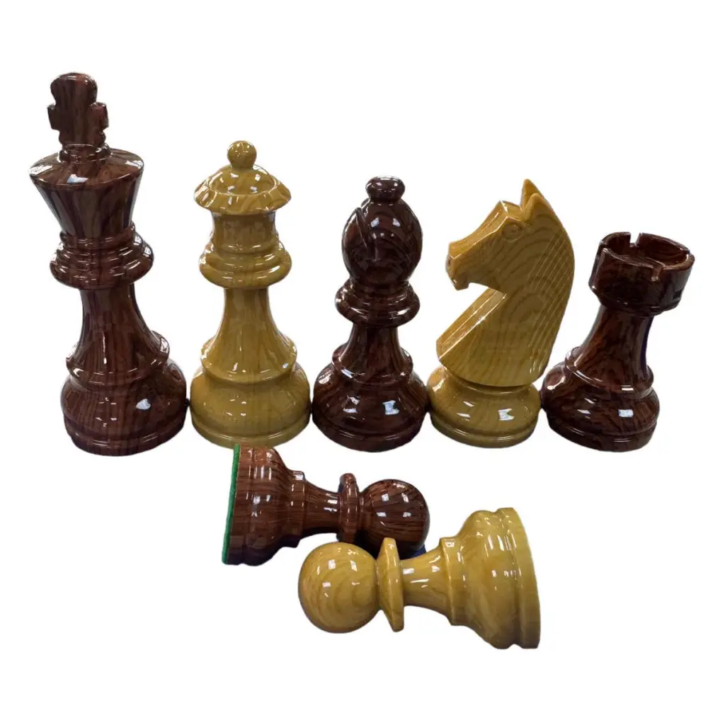 European WoodTek Plastic Chess Set - 3 3/4 Inch King - Chess Pieces