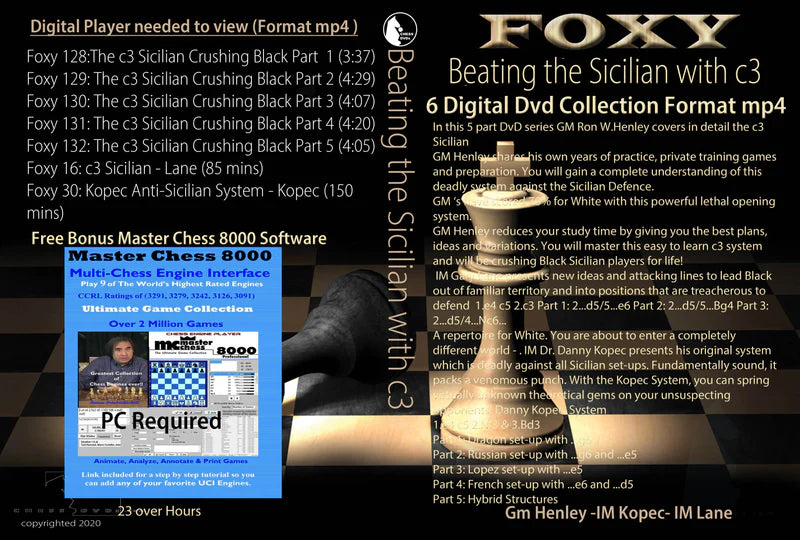 Foxy Collection: Beat the Sicilian w/c3 Collection (7 digital dvds)